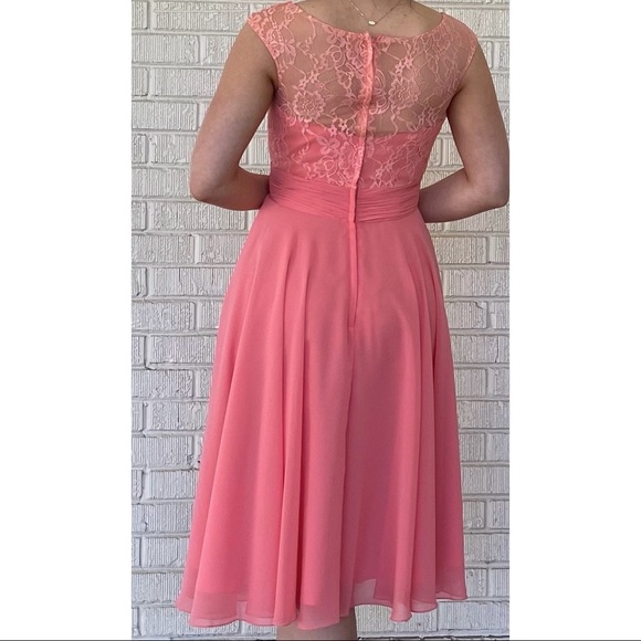 Womans Kanali K size 2 midi dress.Originally $180 (Has Built In Bra) Color Melon - Picture 4 of 9